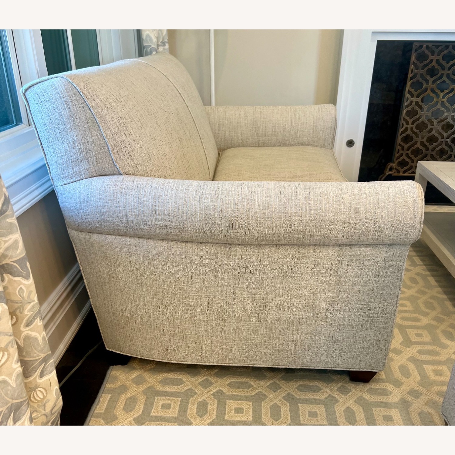 Crate & Barrel Essex Beige Tweed 2 Seater Loveseat - image-3