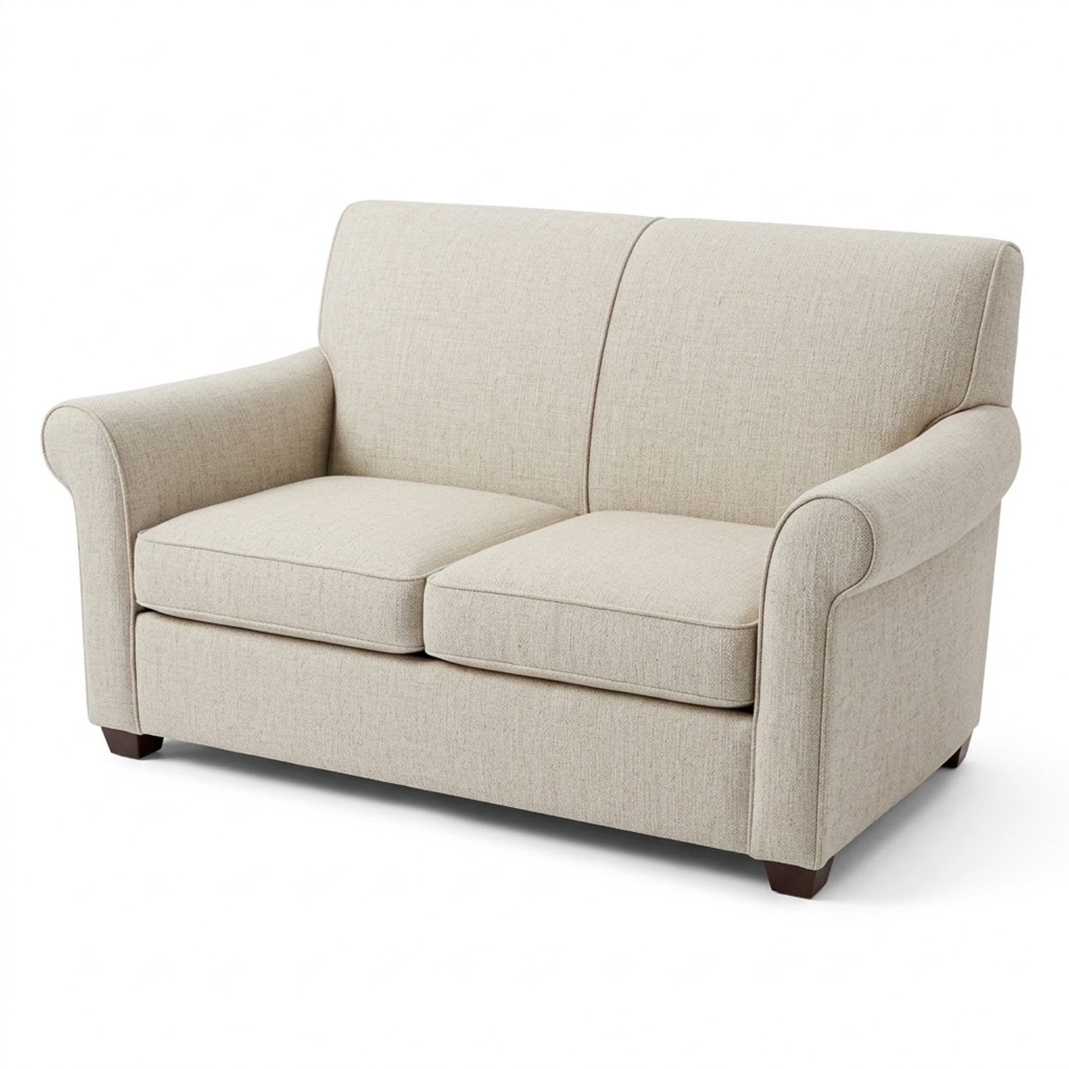 Crate & Barrel Essex Beige Tweed 2 Seater Loveseat - image-6