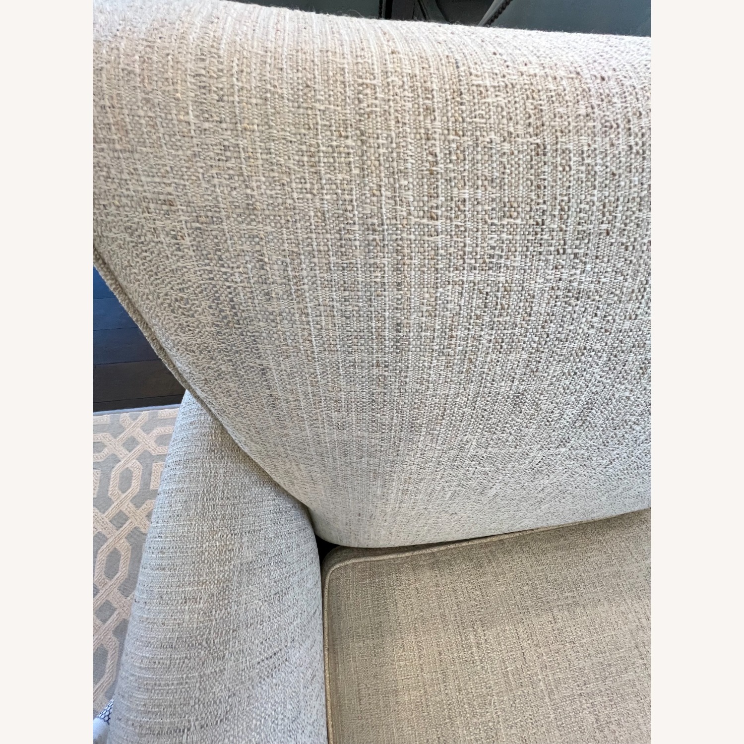 Crate & Barrel Essex Beige Tweed 2 Seater Loveseat - image-5