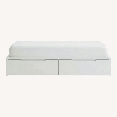 Used West Elm White Twin Storage Bed  for sale on AptDeco