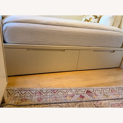 Used West Elm White Twin Storage Bed  for sale on AptDeco