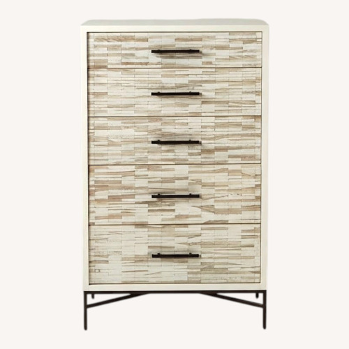 Used West Elm Wood Tiled 5-Drawer Dresser for sale on AptDeco
