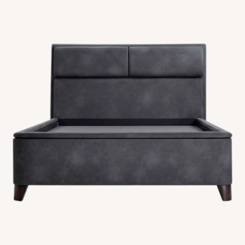 Used Bob's Discount Furniture Dark Gray Queen Bed for sale on AptDeco