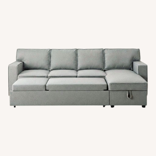 Used Bob's Discount Furniture Light Gray Sleeper Sofa for sale on AptDeco