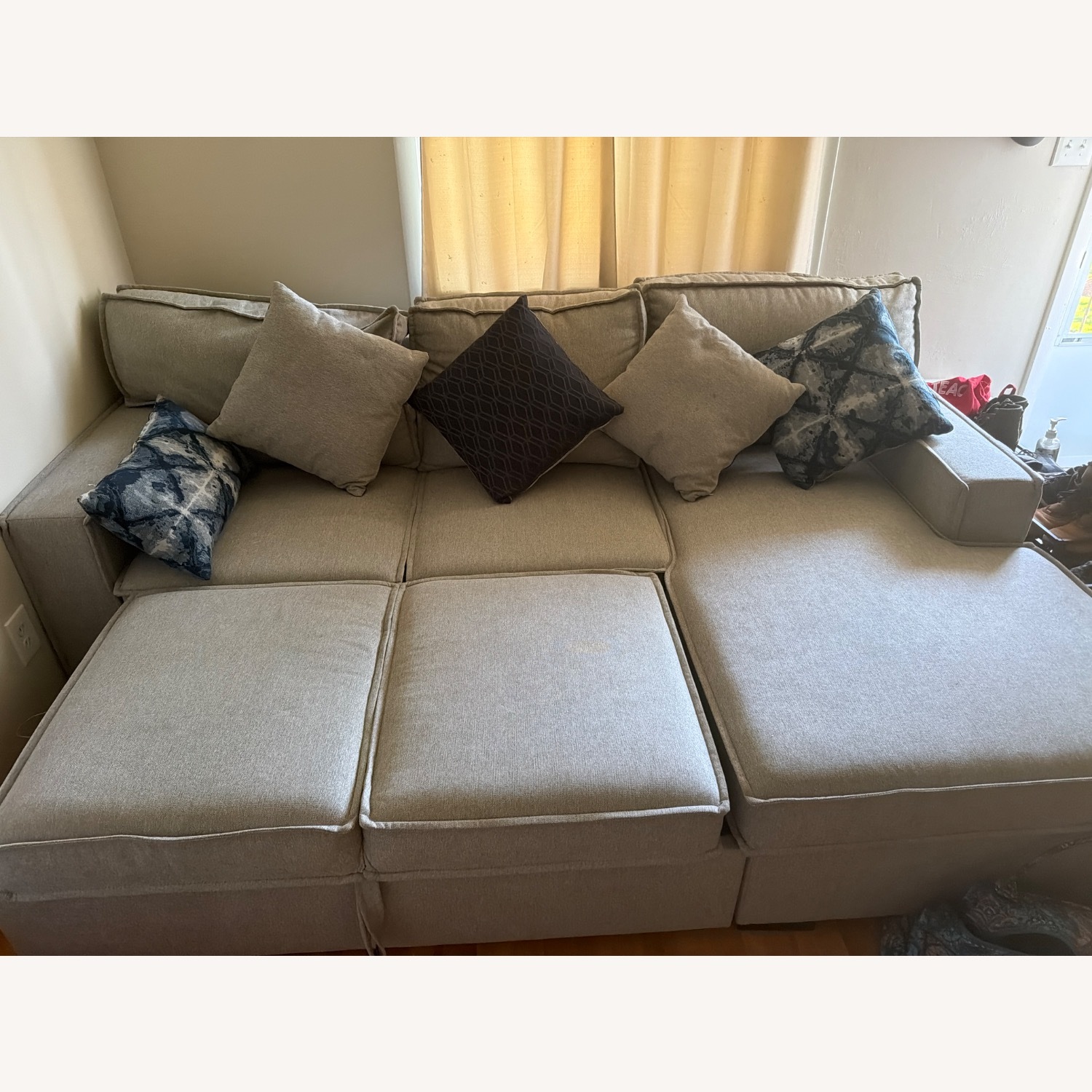 Bob's Discount Furniture Light Gray Sleeper Sofa - image-2