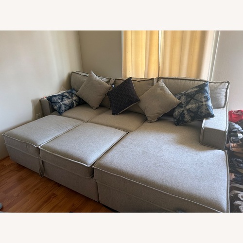 Used Bob's Discount Furniture Light Gray Sleeper Sofa for sale on AptDeco