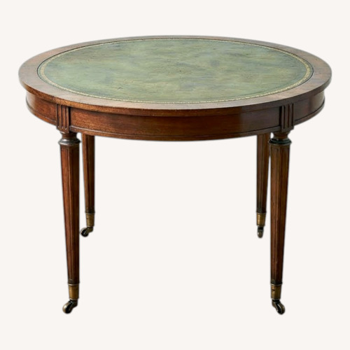 Used Drexel Heritage Card Table, Green Leather Top for sale on AptDeco