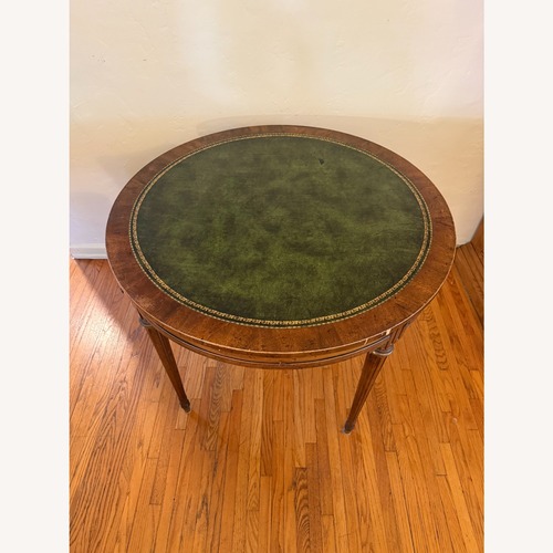 Used Drexel Heritage Card Table, Green Leather Top for sale on AptDeco