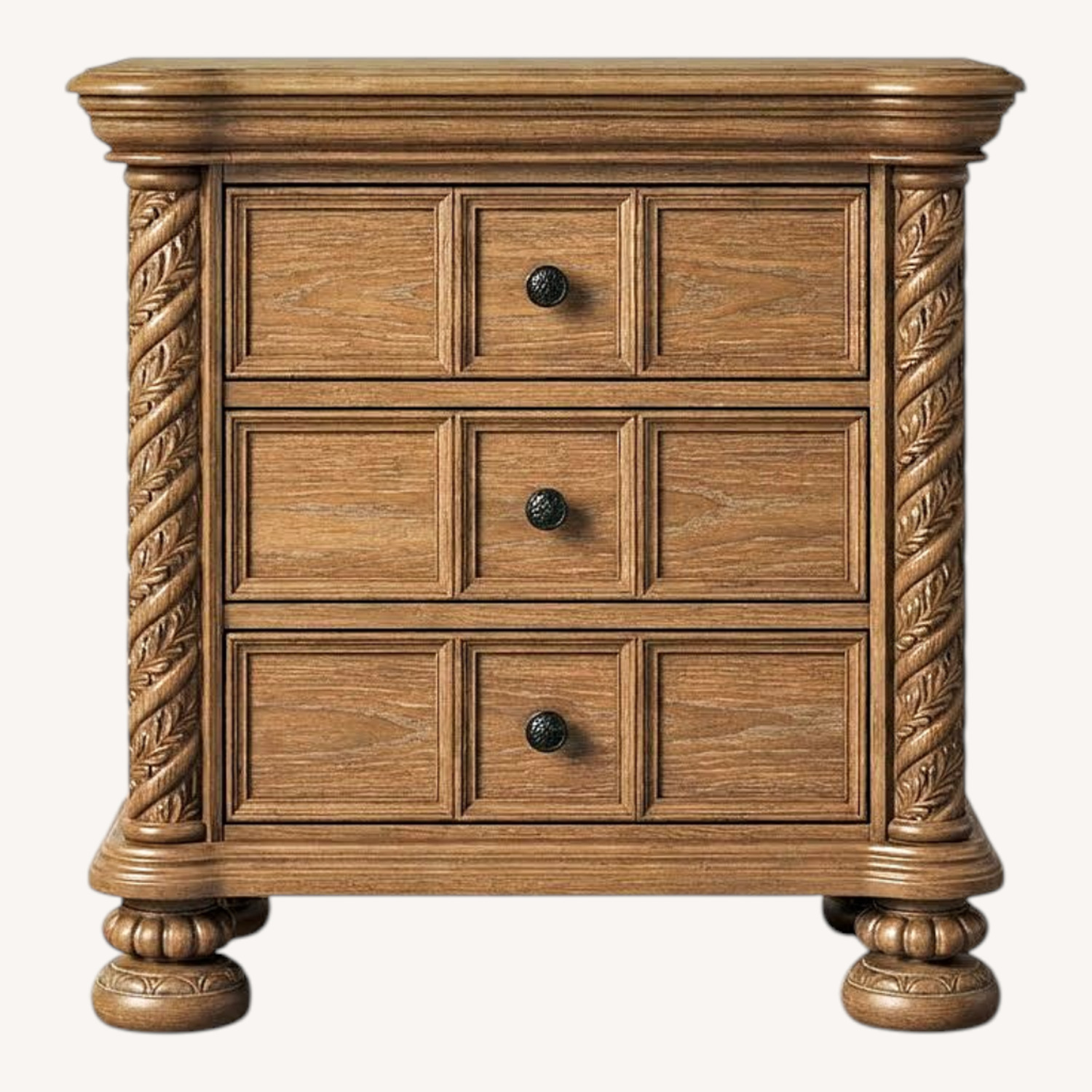Light Brown Wood Sideboard - image-0