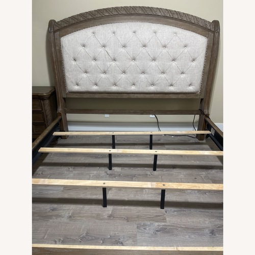 Used Light Brown Wood Headboard for sale on AptDeco