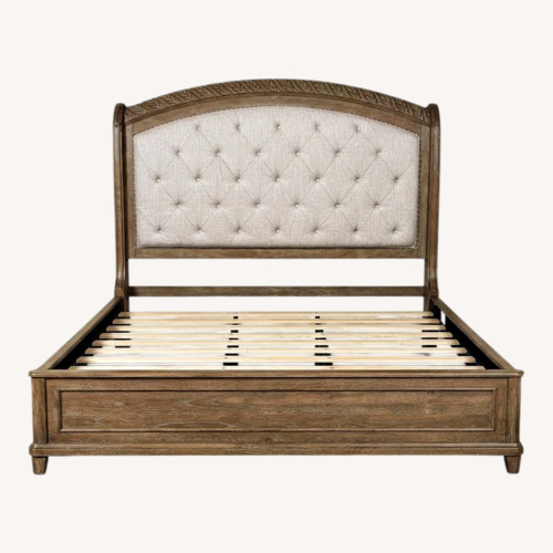 Used Light Brown Wood Headboard for sale on AptDeco