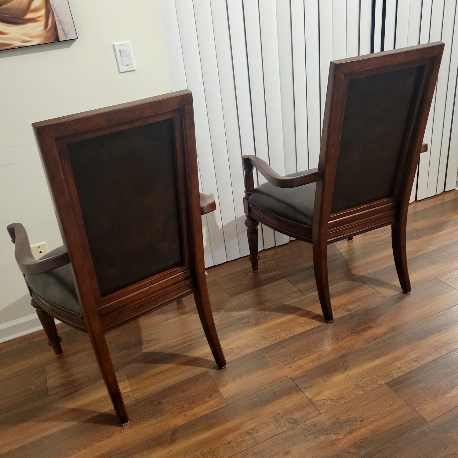 Vintage/Antique Dark Brown Armchairs - image-4