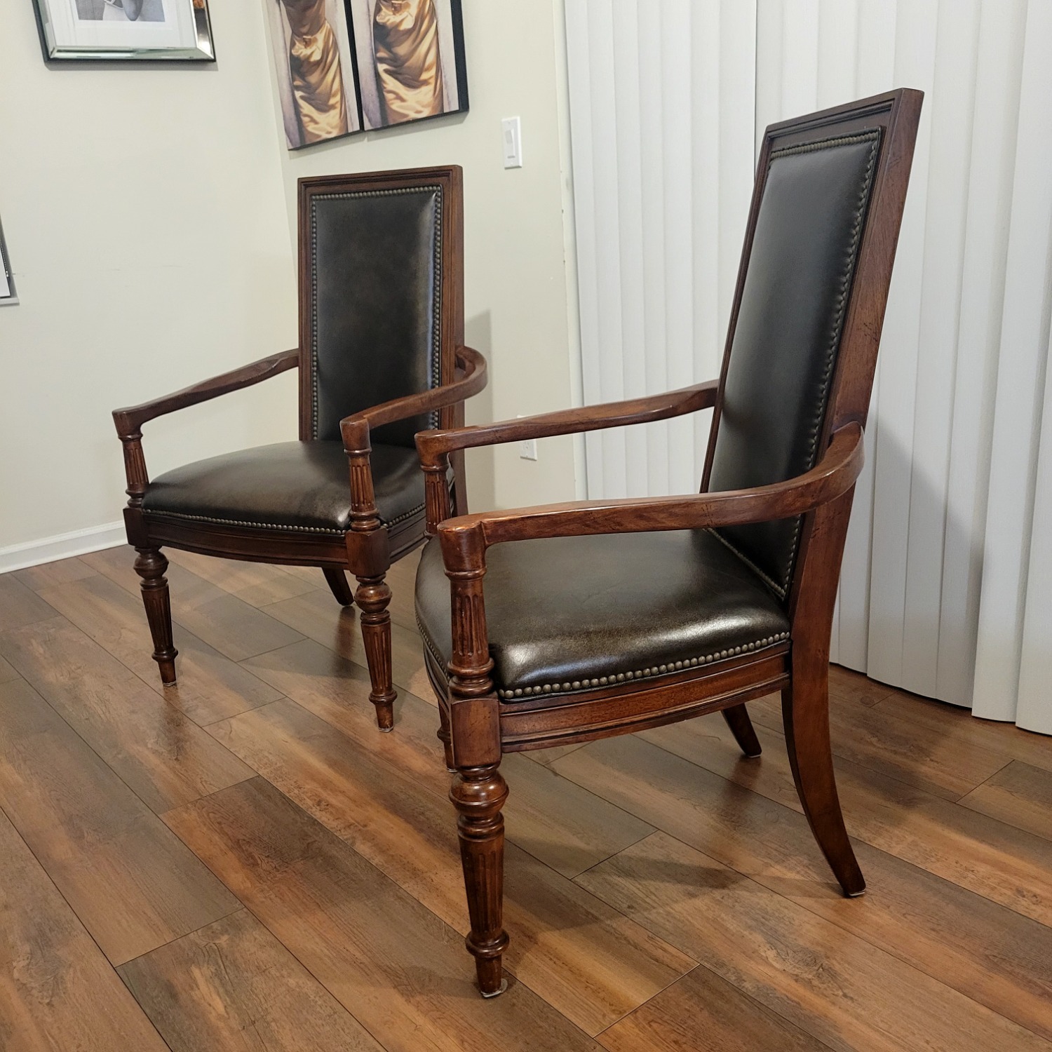 Vintage/Antique Dark Brown Armchairs - image-2