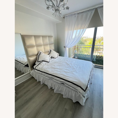 Used FENDI Diamante Queen Bed, Champagne  for sale on AptDeco