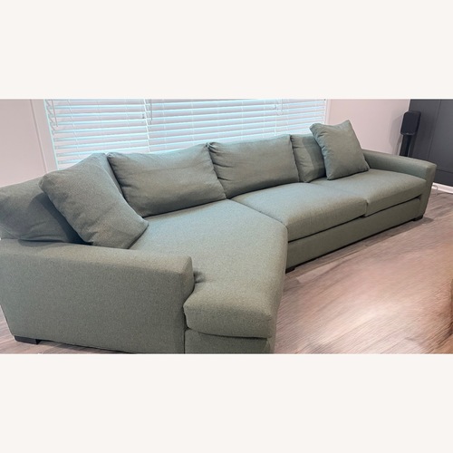 Used Room & Board Metro Green 2 Piece Sectional for sale on AptDeco