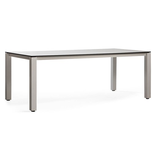 Used Oasiq White Metal Dining Table for sale on AptDeco