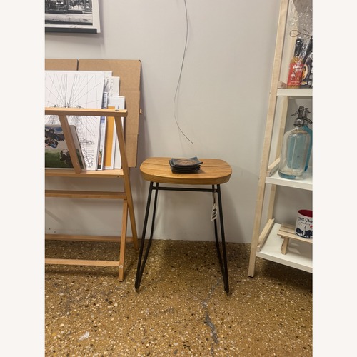 Used Oasiq Natural Wood Stool for sale on AptDeco