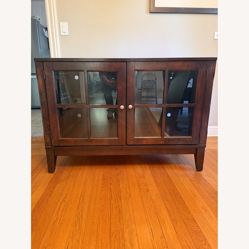 Used Dark Brown Wood Sideboard for sale on AptDeco