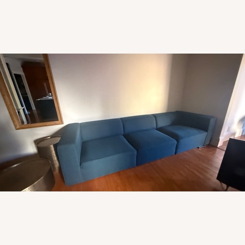 Used Blue Fabric 3+ Seater Sofa for sale on AptDeco