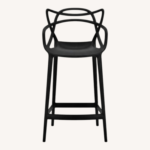 Used Kartell Masters Bar Stools — Black, Set of 2  for sale on AptDeco