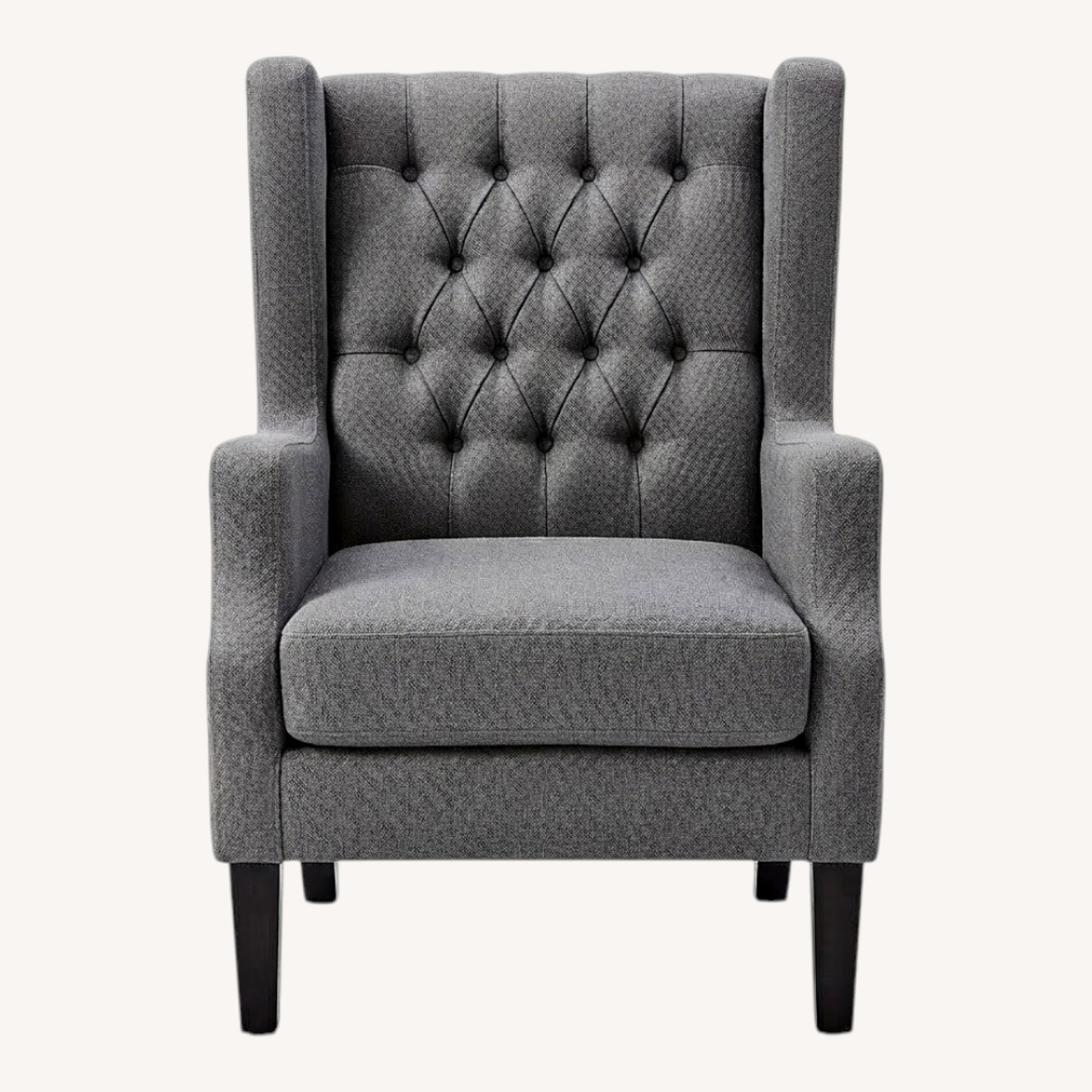 Super-comfy Tufted Fabric Armchair - image-0