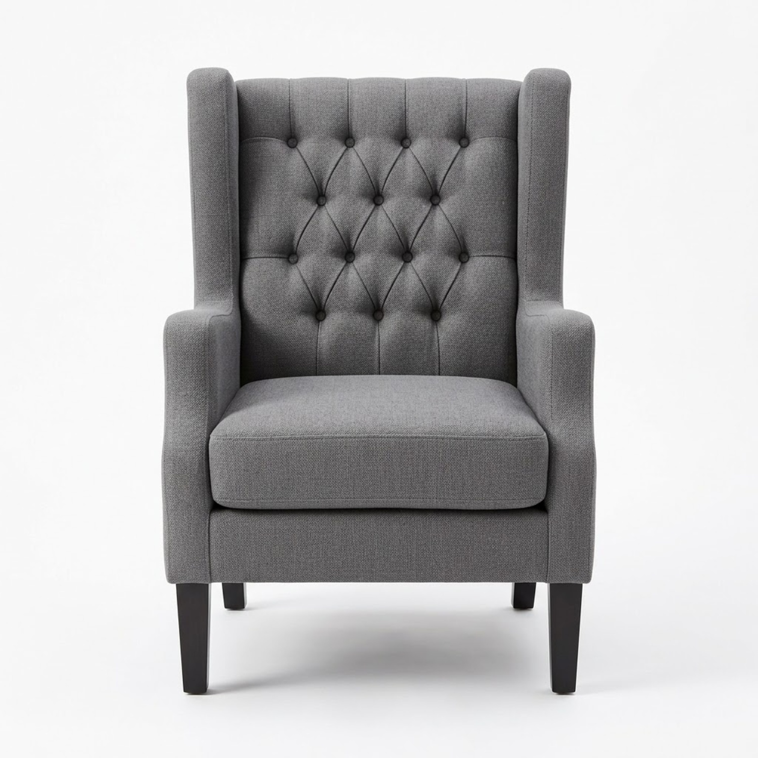 Super-comfy Tufted Fabric Armchair - image-4