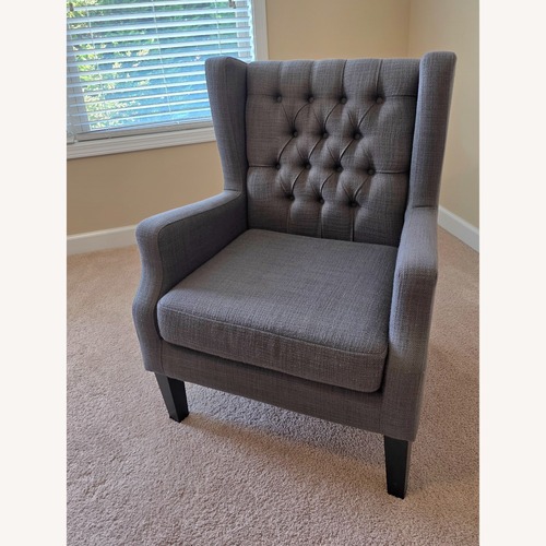 Used Super-comfy Tufted Fabric Armchair for sale on AptDeco