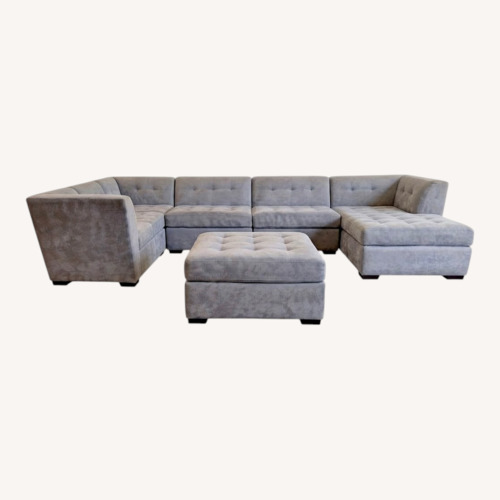 Used Macy's Jonathon Louis Light Brown Fabric 3+ Piece Sectional for sale on AptDeco