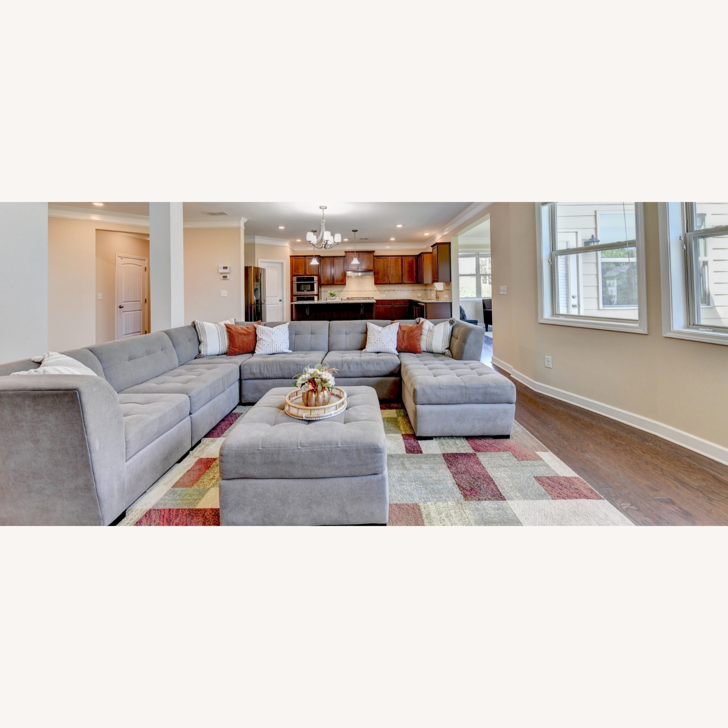 Macy's Jonathon Louis Light Brown Fabric 3+ Piece Sectional - image-2