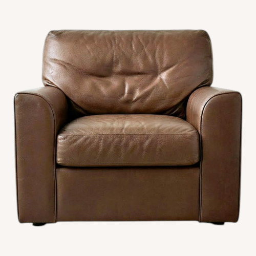 Used American Leather Kaden Club Chair, Chocolate Brown for sale on AptDeco