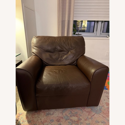 Used American Leather Kaden Club Chair, Chocolate Brown for sale on AptDeco