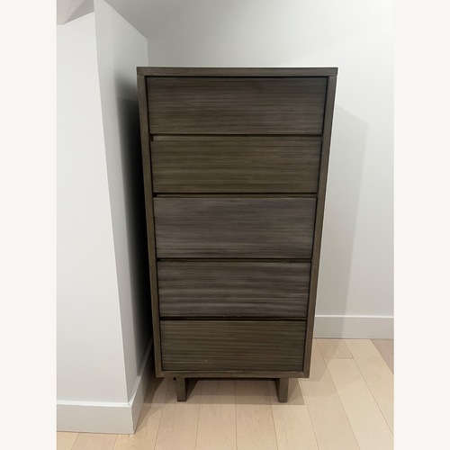 Used West Elm Arbor Light Gray Wood Dresser for sale on AptDeco