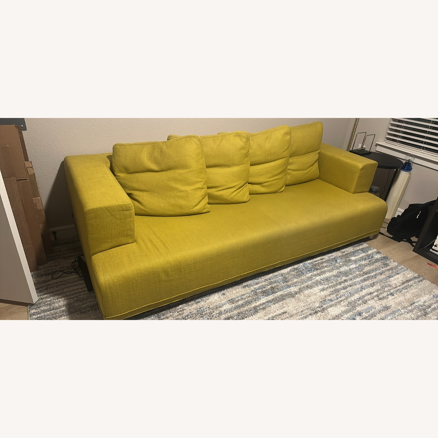 Ligne Roset Yellow Fabric Loveseat - image-3
