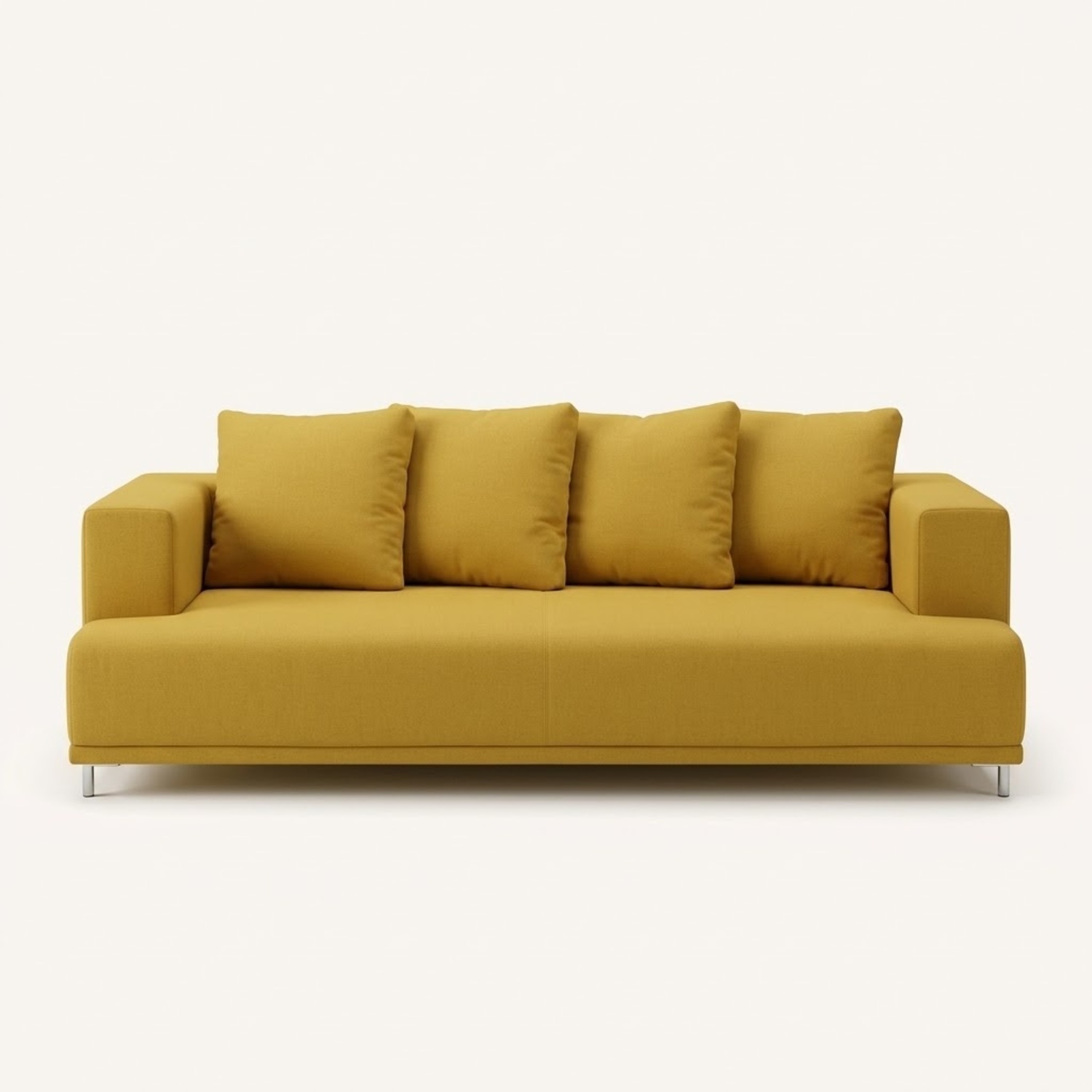 Ligne Roset Yellow Fabric Loveseat - image-4
