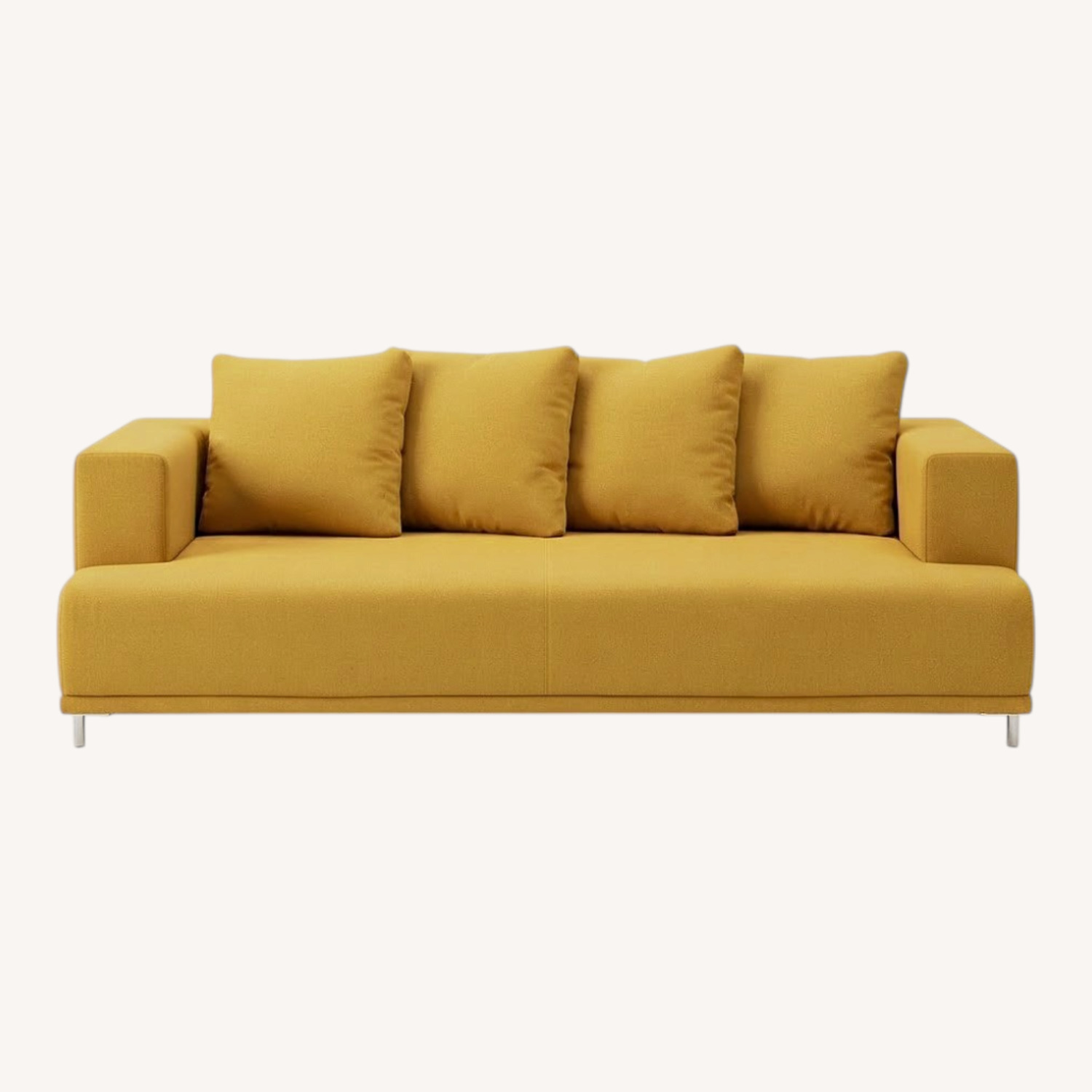 Ligne Roset Yellow Fabric Loveseat - image-0