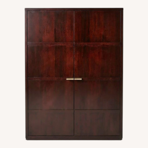 Used Dark Brown Wood Wall Unit for sale on AptDeco