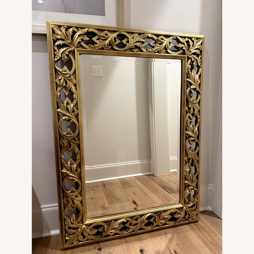 Used Bassett Mirror Co. Gold Carved Wall Mirror for sale on AptDeco