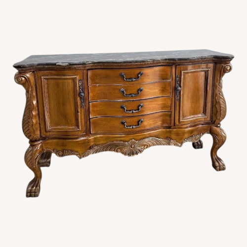 Used Vintage/Antique Light Brown Wood Sideboard for sale on AptDeco