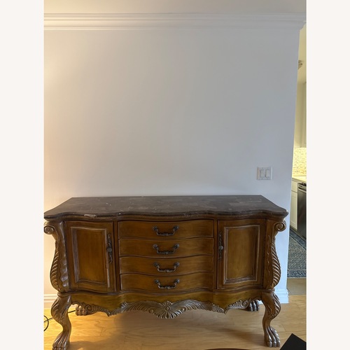 Used Vintage/Antique Light Brown Wood Sideboard for sale on AptDeco