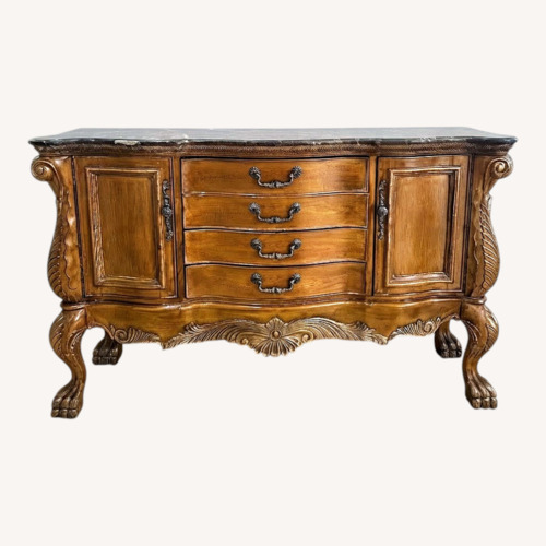 Used Vintage/Antique Light Brown Wood Sideboard for sale on AptDeco