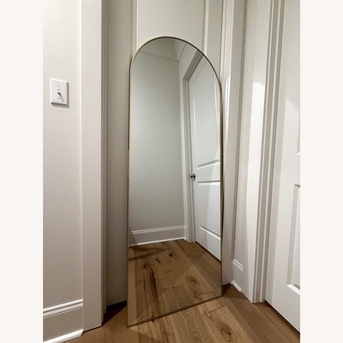 Used Amazon Arched Full-Length Floor Mirror Gold Frame for sale on AptDeco