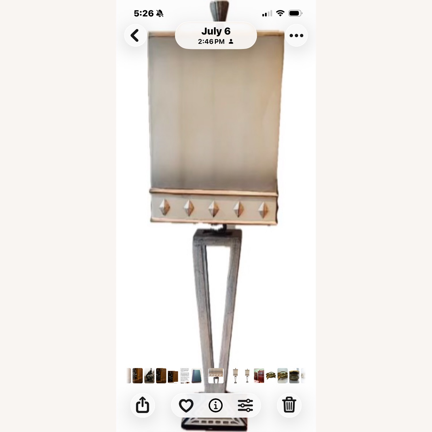 Vintage Artmax Lamp #7820 With Glass Shade - image-6