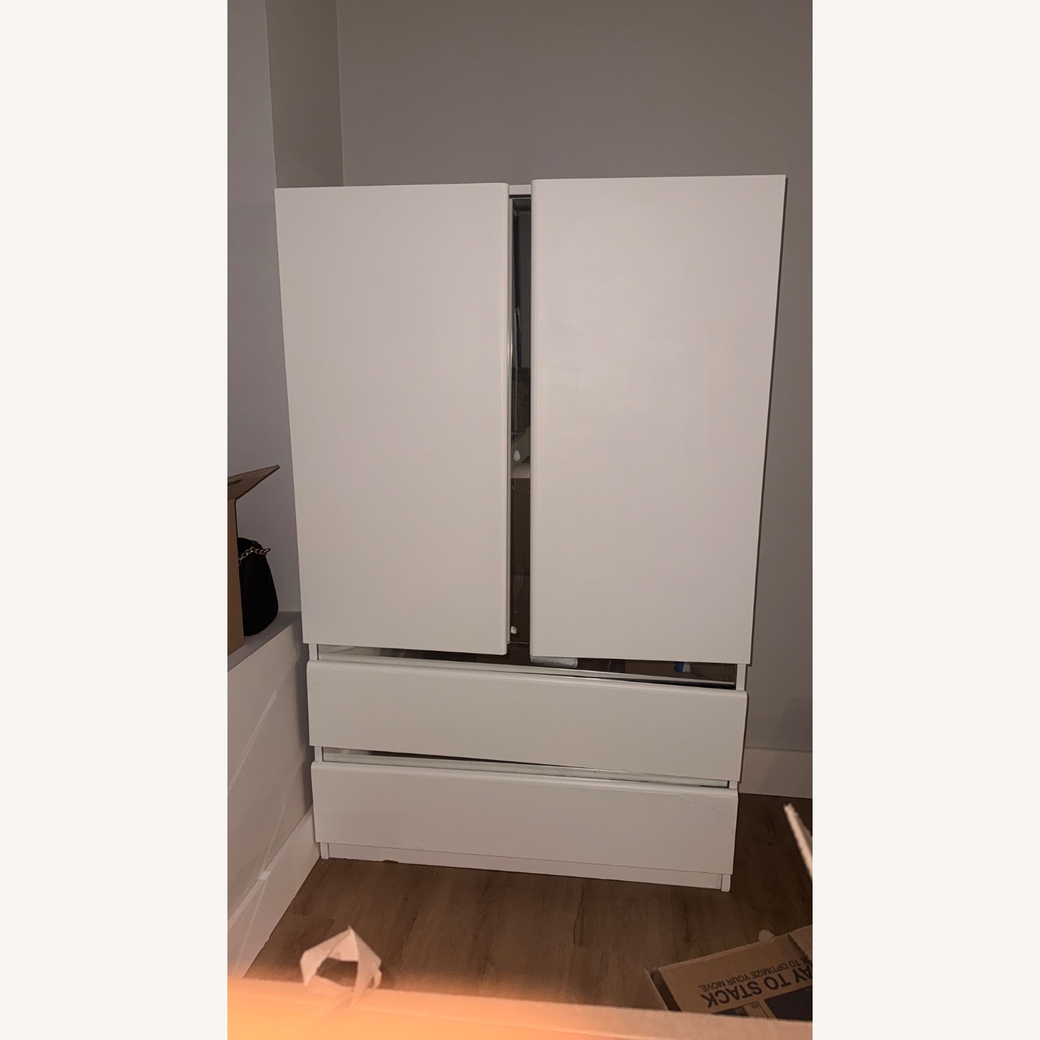White Armoire Wardrobe - image-1