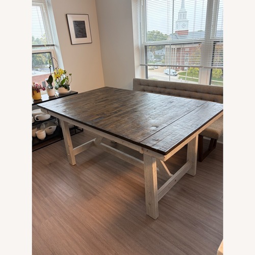 Used Wayfair Scholten Trestle Farm Table  for sale on AptDeco