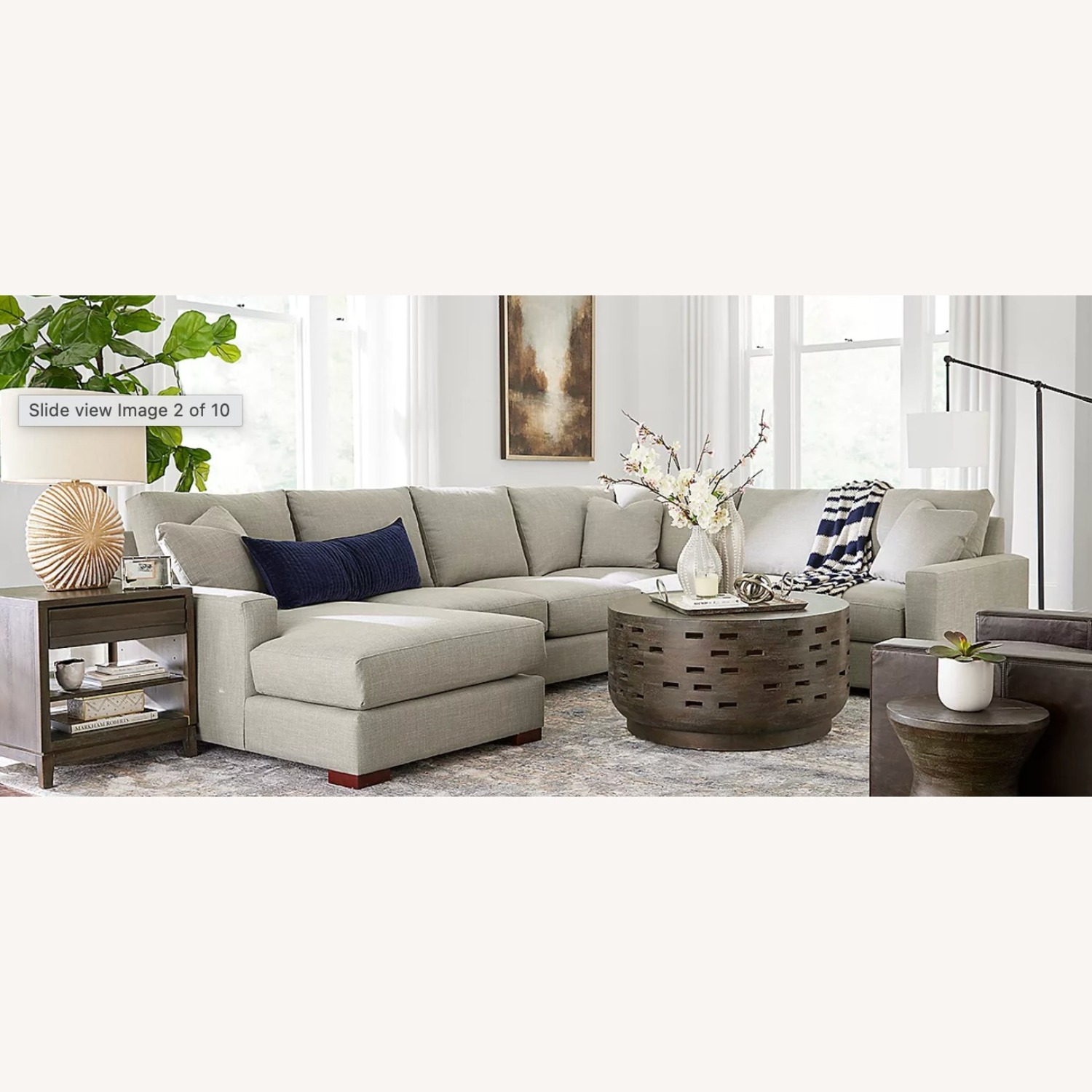 Havertys Destinations Sectional Soft - deep seat - image-2