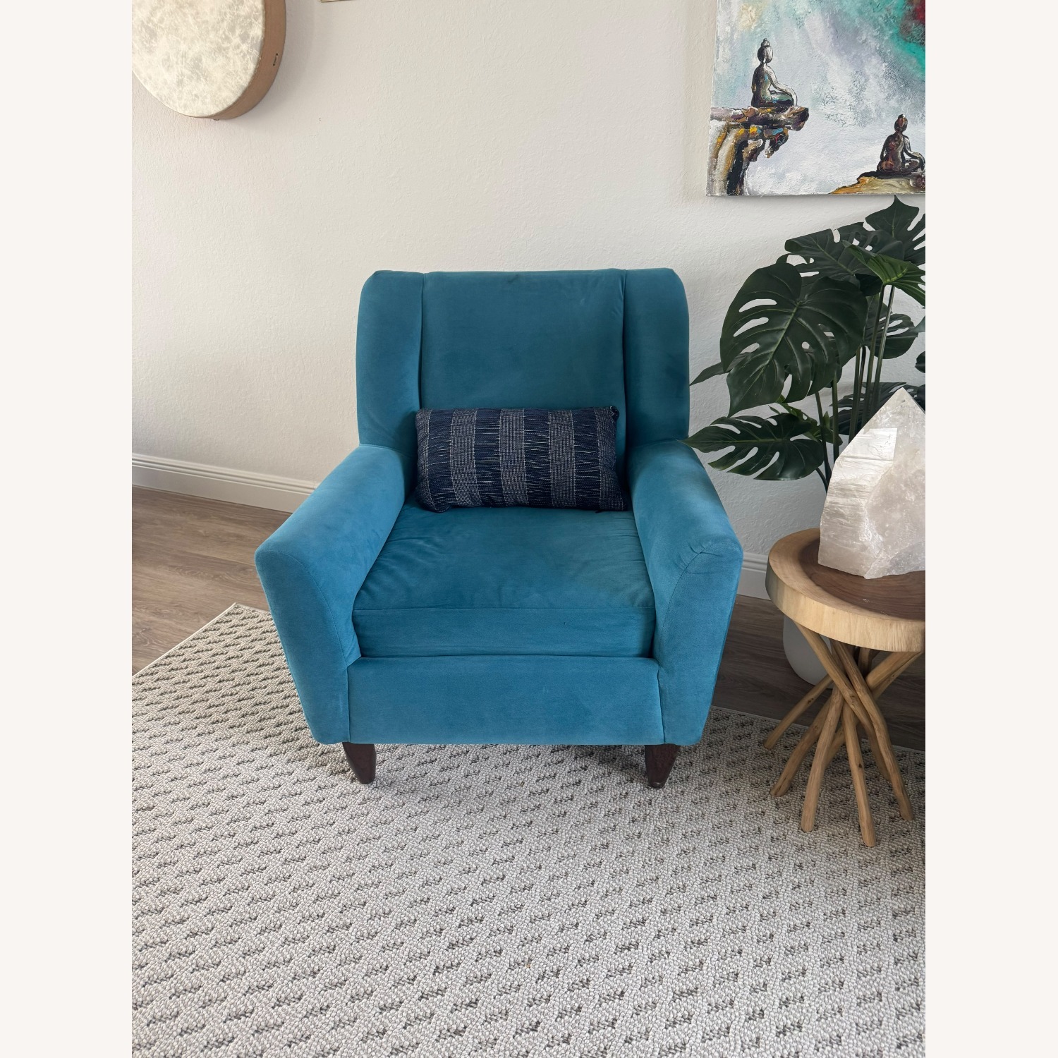 Blue Fabric Armchairs - image-2