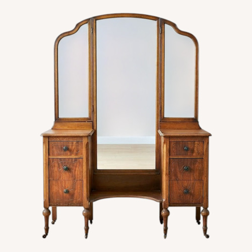 Used Vintage/Antique Dark Brown Wood Dresser for sale on AptDeco