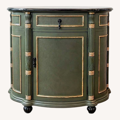 Used Half Moon Buffet W Marble Top for sale on AptDeco
