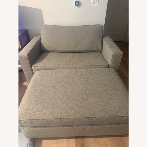 Used Arhaus Chair and Storage Ottoman  for sale on AptDeco
