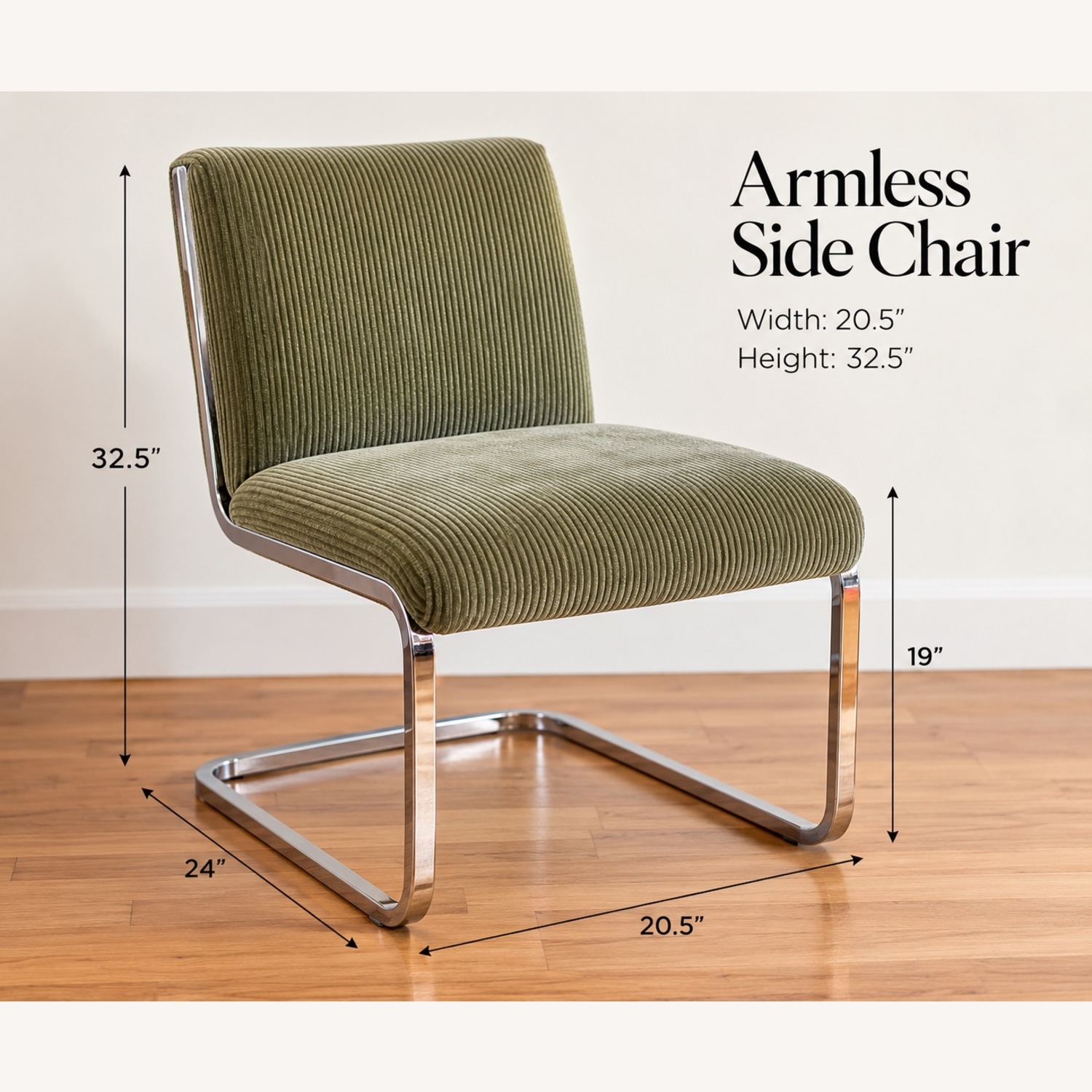 Chrome Knoll-Style Cantilever Dining Chairs - image-4